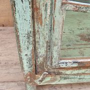 Art Deco glass-fronted bar cabinet in teak