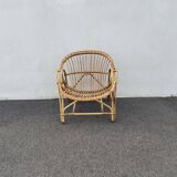 Rattan basket armchair