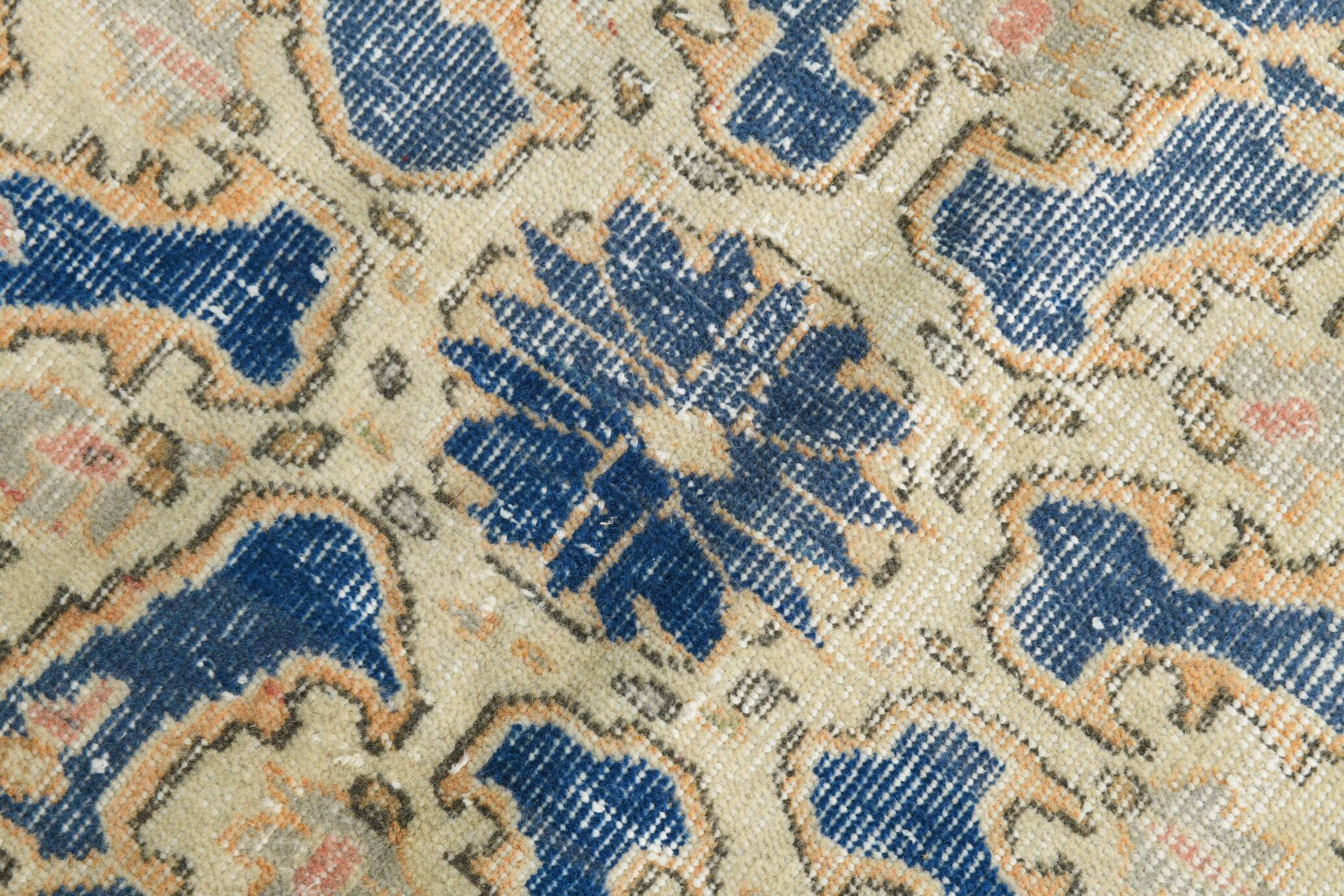 Large Blue Persian Area Rug, 206x294Cm