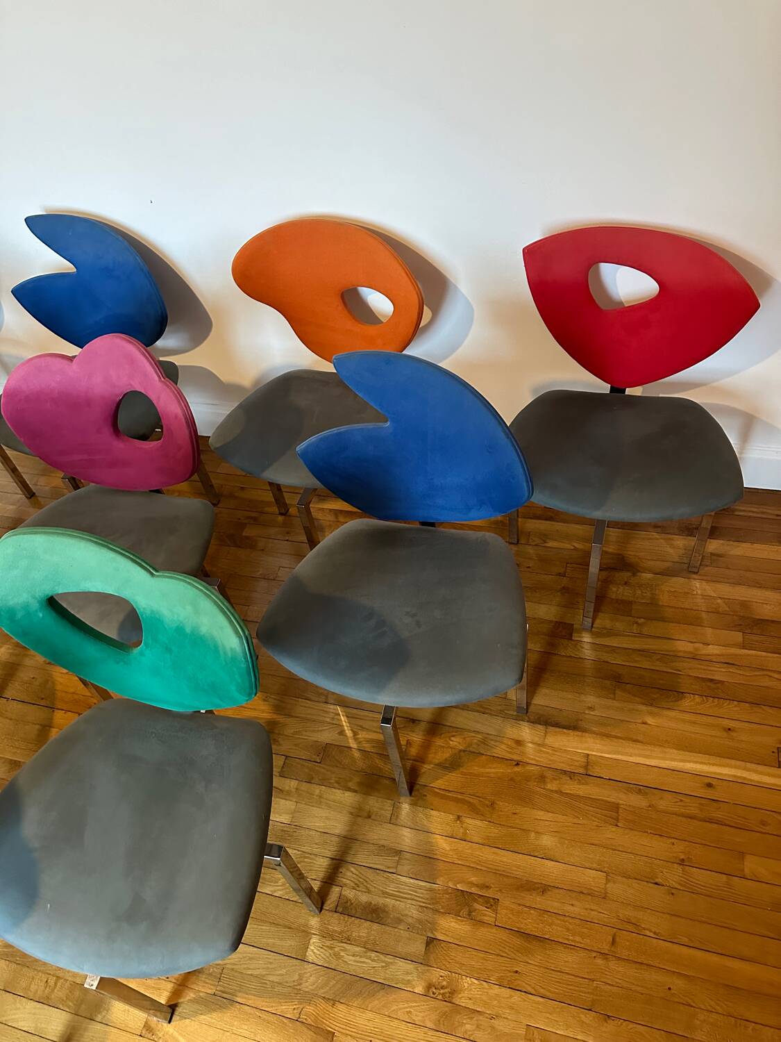 10 vintage Giorgio Saporiti chairs