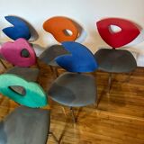 10 vintage Giorgio Saporiti chairs
