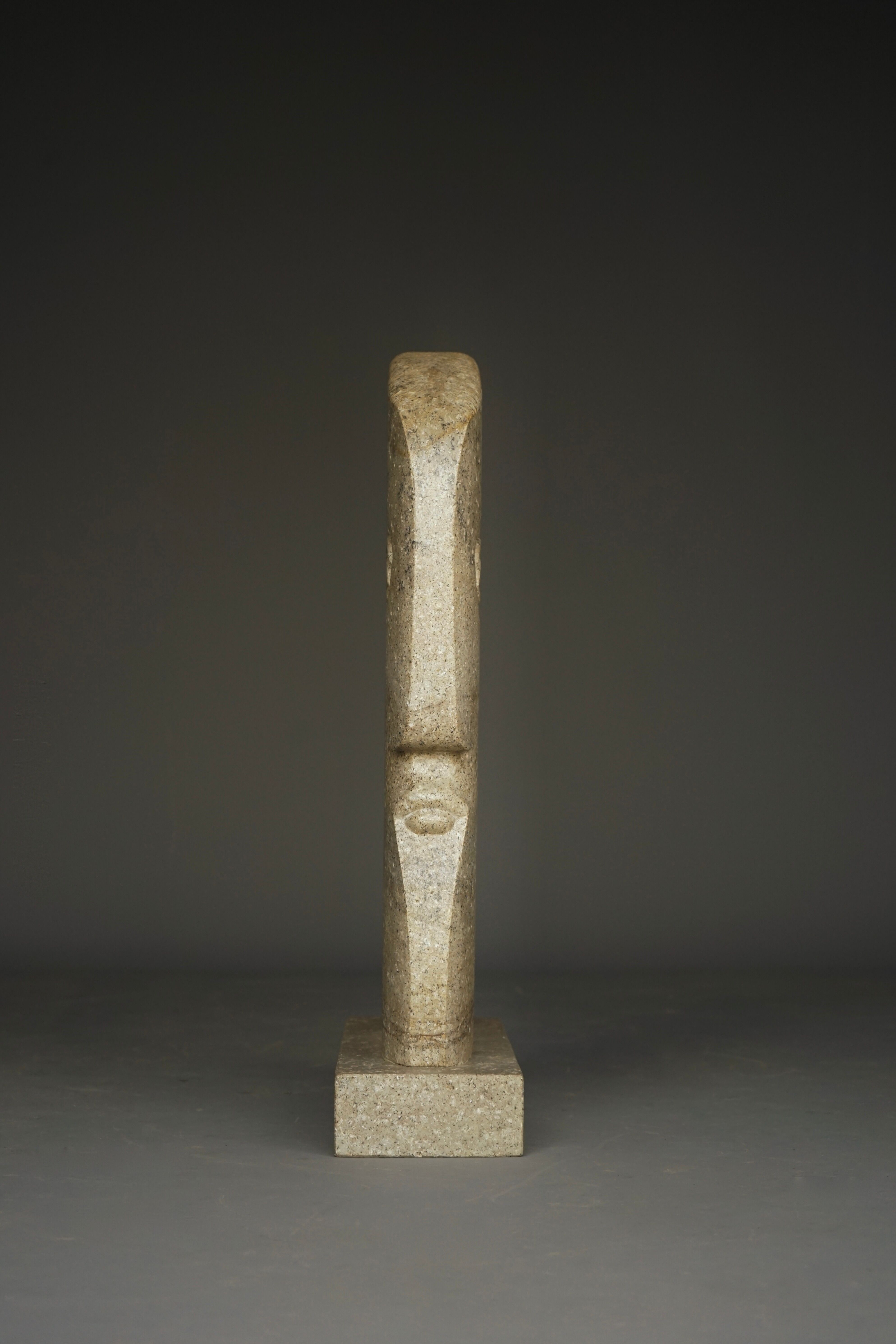 Monumental Sculpture of stylised Head. 1970s