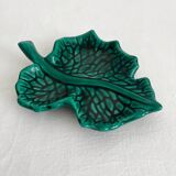 Vallauris green leaf slip bowl