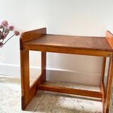 Geometric coffee table wood vintage honey