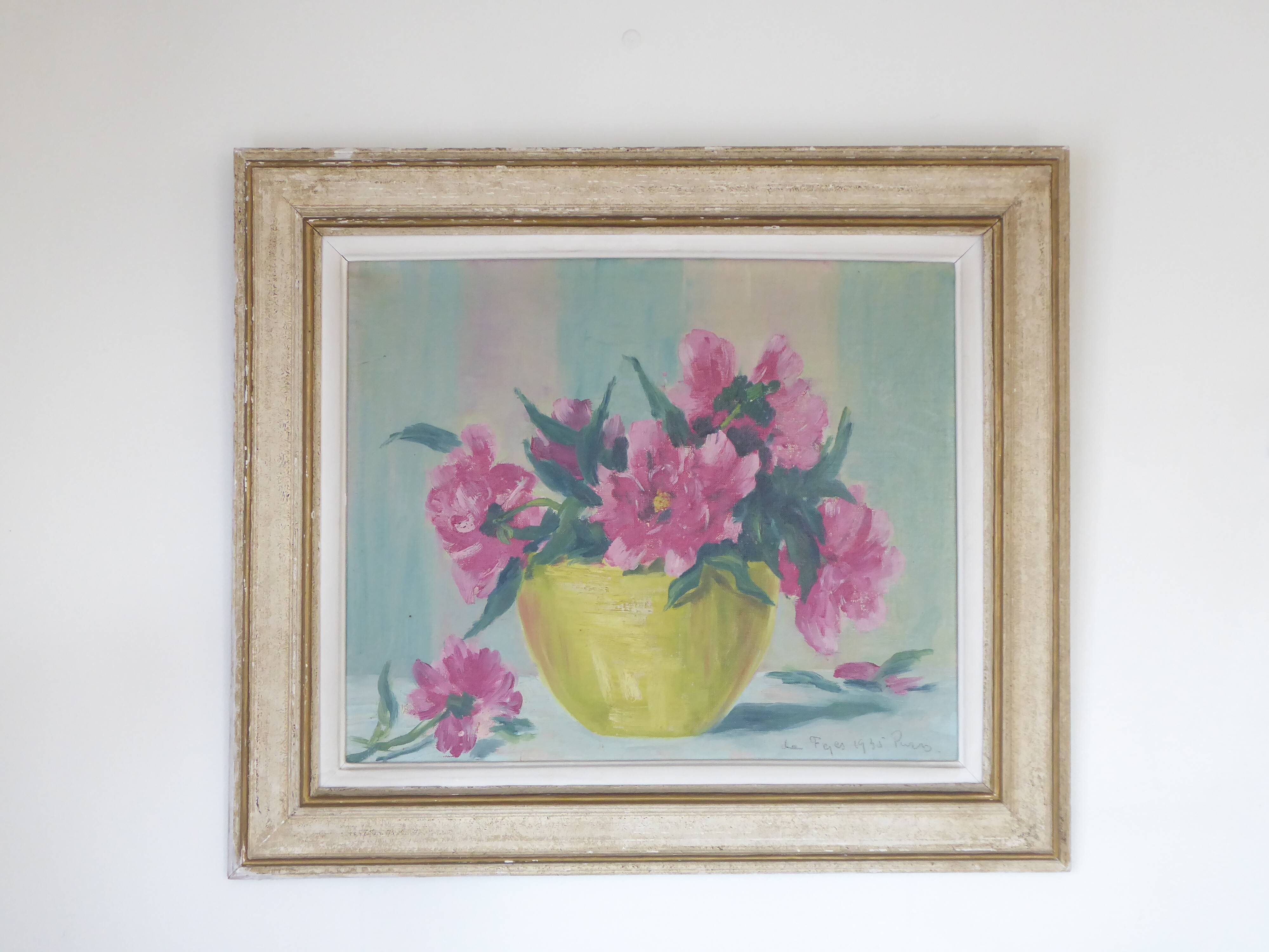 Bouquet de fleurs Huile sur toile