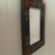 Painted wood mirror 22x35cm