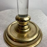 Bougeoir en laiton et lucite