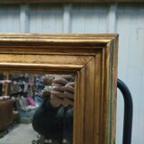 Large gold mirror with beveled glass