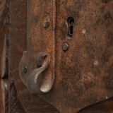 Gothic oak chest with carved façade - high period