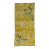 ONE-OF-A-KIND TURKISH HANDWOVEN VINTAGE RUG - RUSTIC VINTAGE CHARM 203X 93