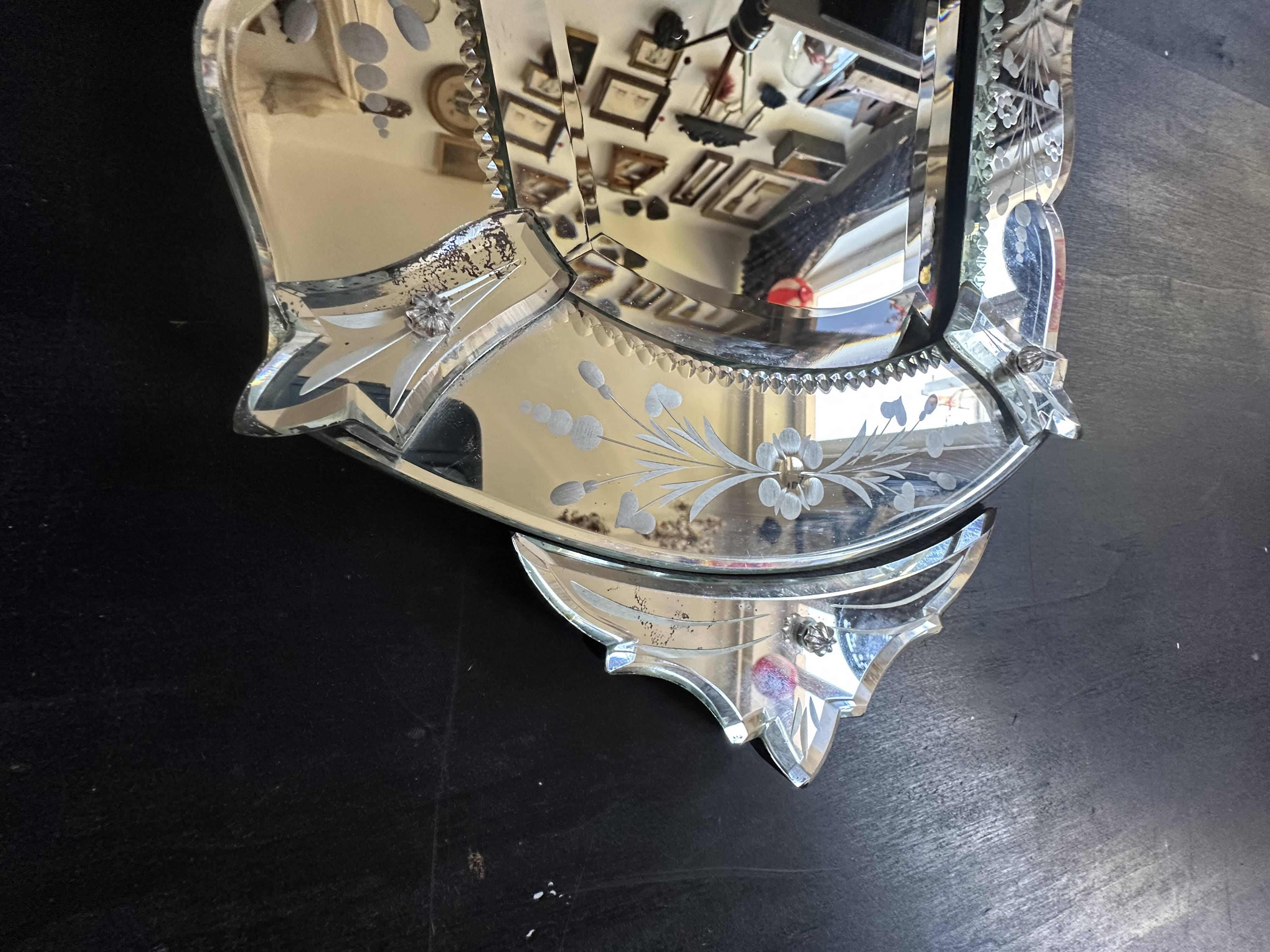 Venetian mirror made of Murano glass, early 20th century.