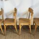 4 chaises bistrot en bois courbé - style baumann