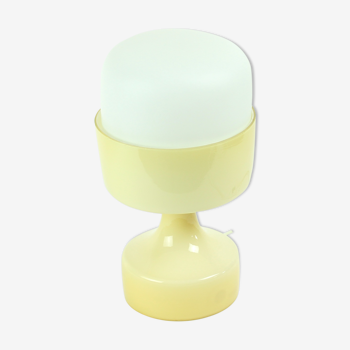 Lampe en verre blanc/crème des années 1970, Ivan Jakes pour Osvětlovací Sklo, Tchécoslovaquie