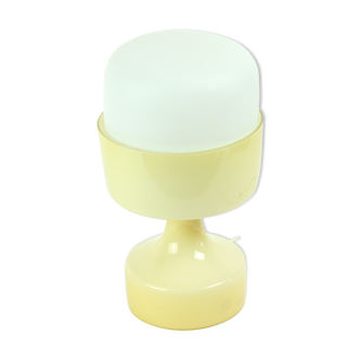 1970's white/cream glass lamp, Ivan Jakes for Osvětlovací Sklo, Czechoslovakia