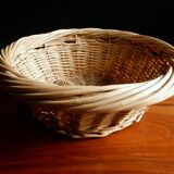Woven wicker basket