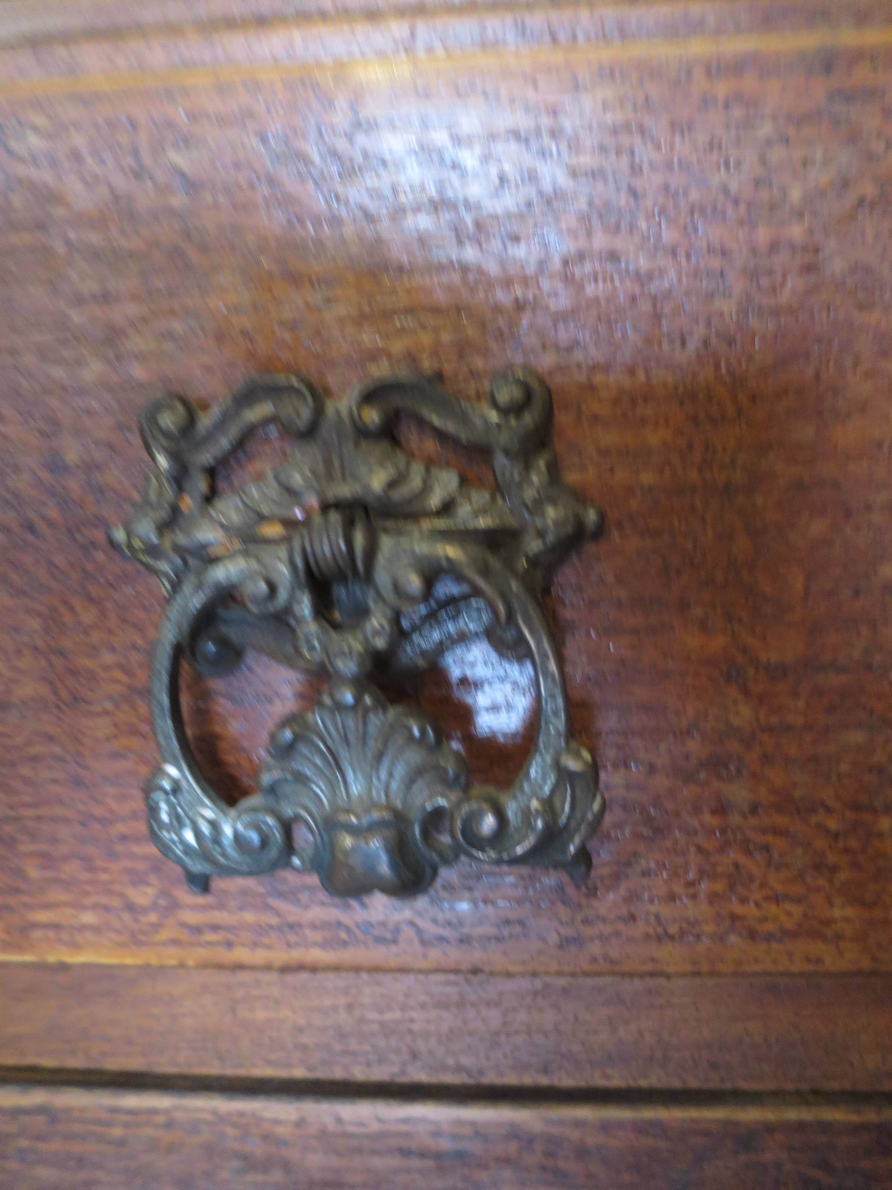 Art Deco chest of drawers with 4 drawers in oak, France 1930s-50s