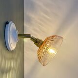 Vintage pink glass lampshade - tableware collection