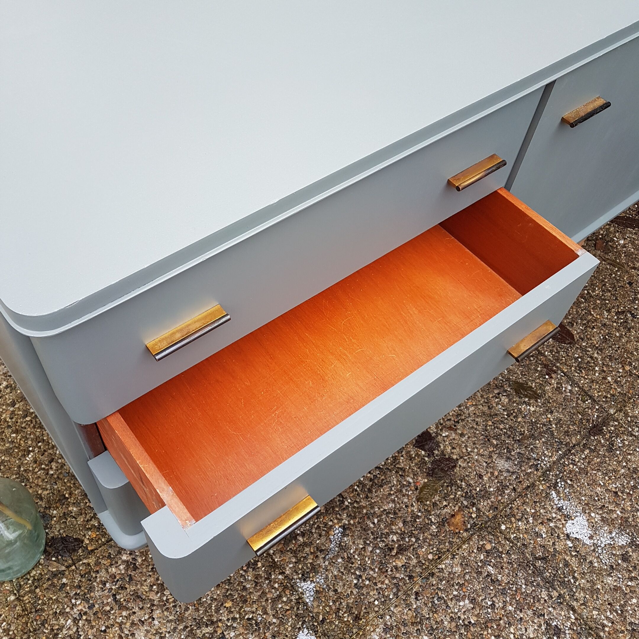 Enfilade kaki vert de gris 140 cm