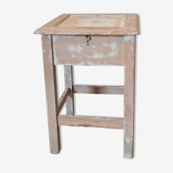 Tabouret coffre vintage style shabby chic