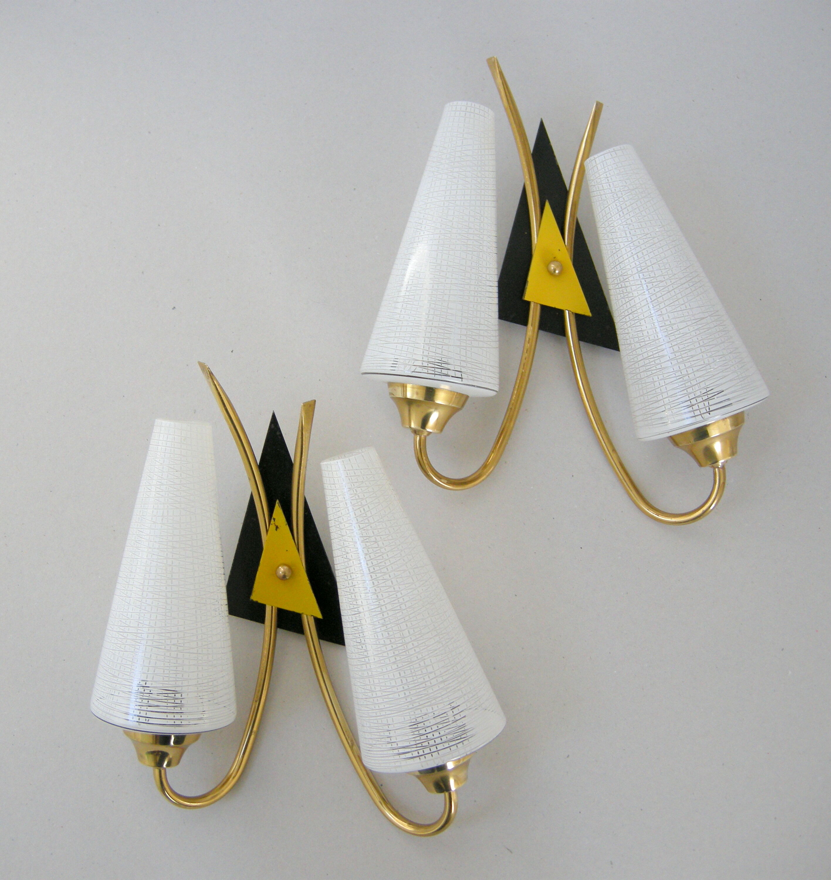 Pair of vintage wall lamps 1950