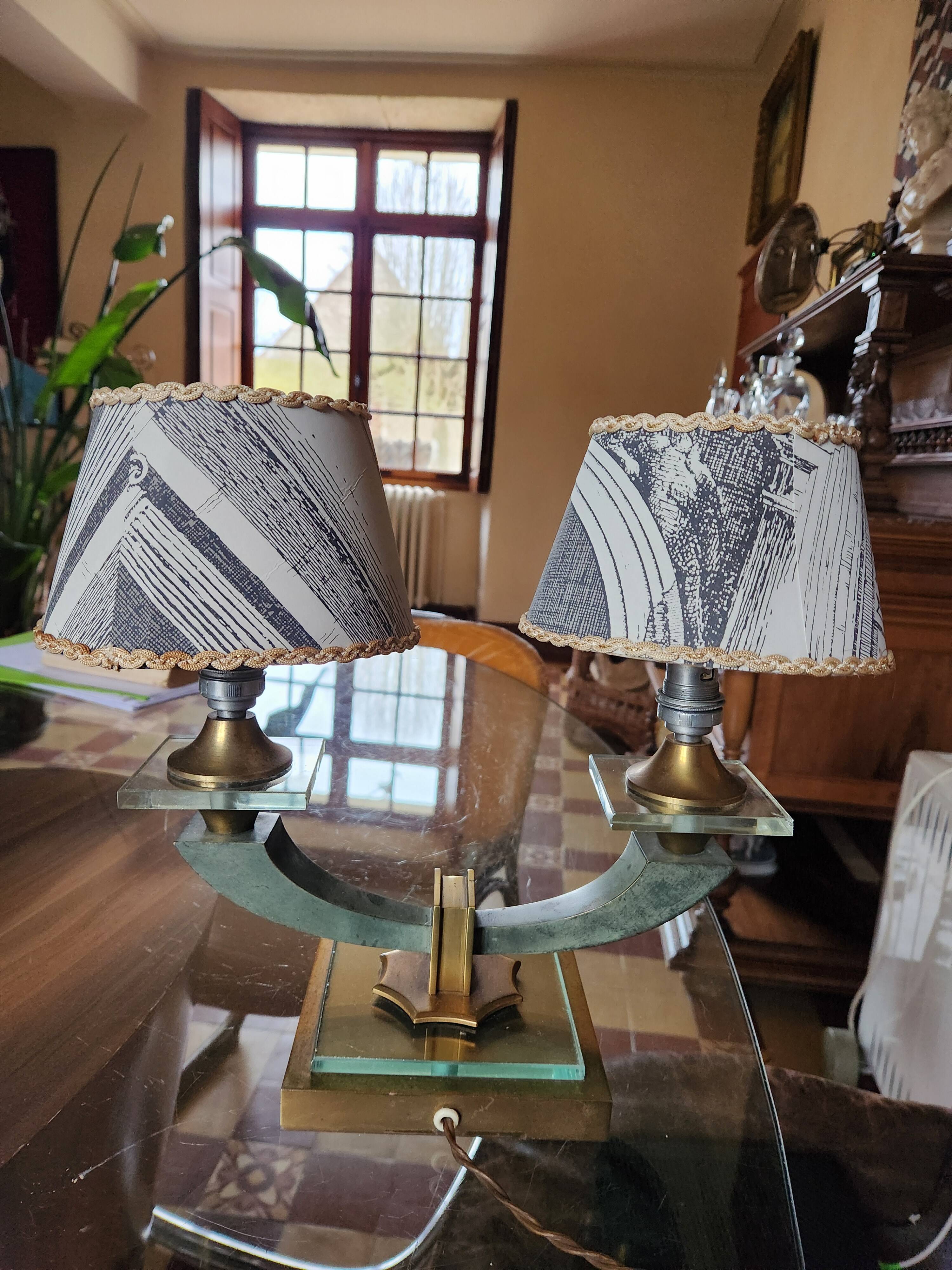 Art Deco desk lamp in the style of Adnet