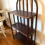 Vintage rattan bookcase