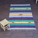 Moroccan handmade moroccan carpet multicolored 140 x 225 cm