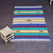 Tapis berbère marocain fait main multicolore 140 x 225 cm