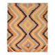 6x7 Faded Orange Area Handknotted Kilim Rug,