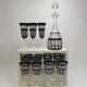 Service "Pénombre" in black and clear crystal – Crystal of Paris