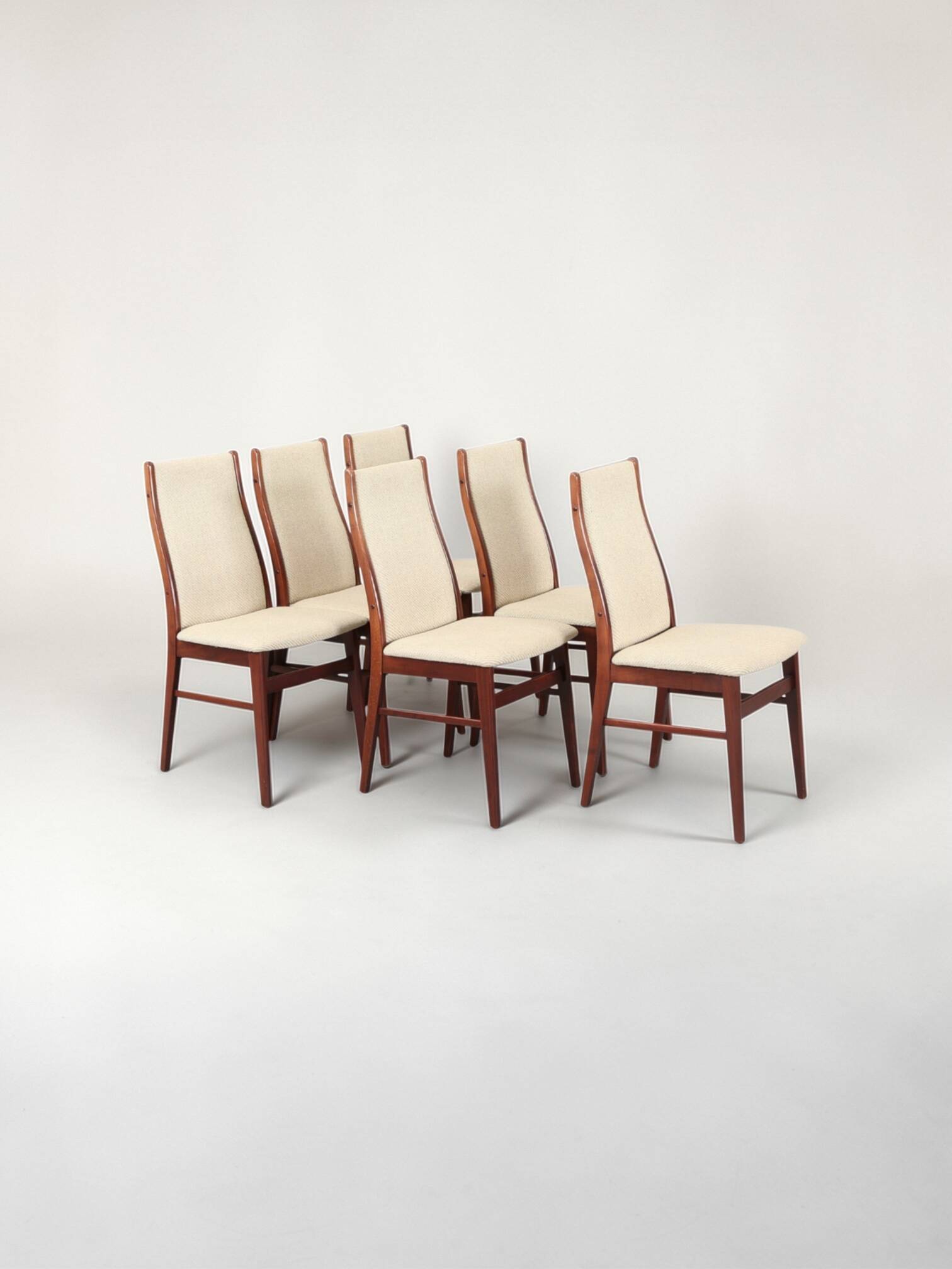 6 Scandinavian design chairs from the 1960s/70s by Johannes Andersen.