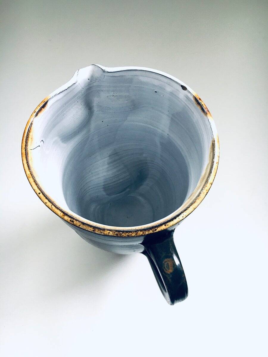 Vintage Studio Art Pottery Owl Decanter Jug by Tavares, 1970s