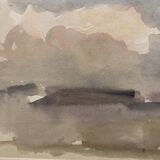 Landscape framed by Gustave Guétant (1873-1953)