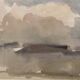 Landscape framed by Gustave Guétant (1873-1953)