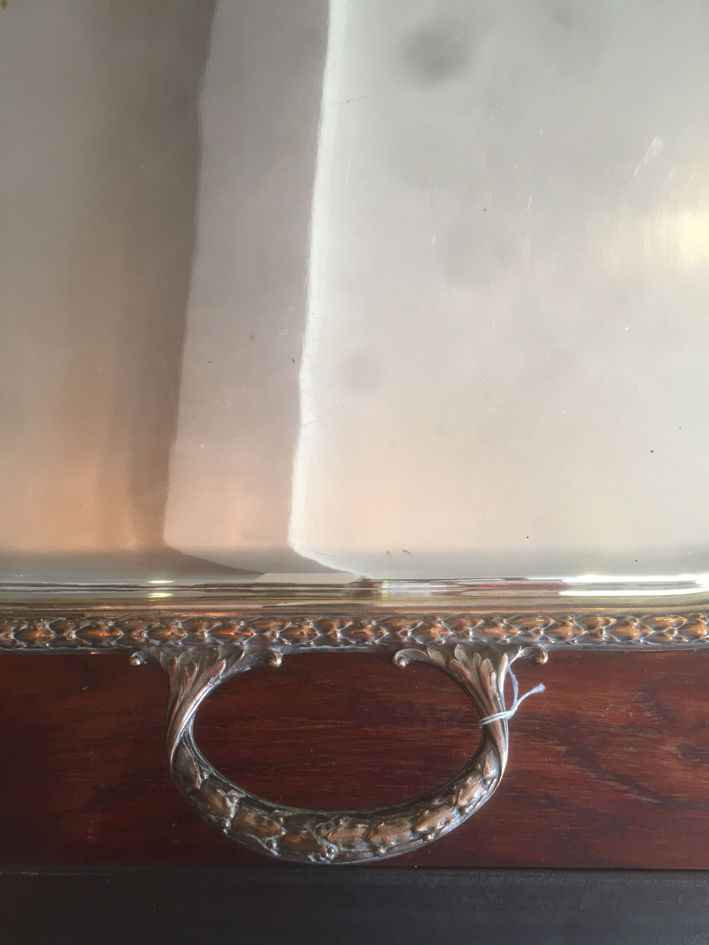 Silver metal tray