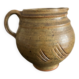 Stoneware pitcher signed JG