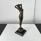 Philips, Art Deco Sculpture of a Nude Woman, 20th Century, Bronze