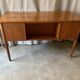 Vintage 1960s double-sided Scandinavian teak desk