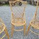 7 vintage rattan chairs