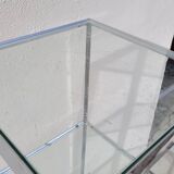Designer chrome column display shelf - 1970s