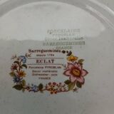 4 antique Sarreguemines plates, "Eclat" pattern