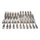 11 silver-plated fish forks and 11 fish knives by Christofle Vendome