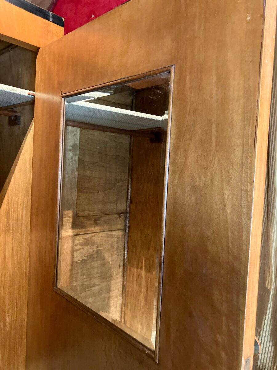 Biedermeier Armoire with Intricate Carvings and Urn Shape