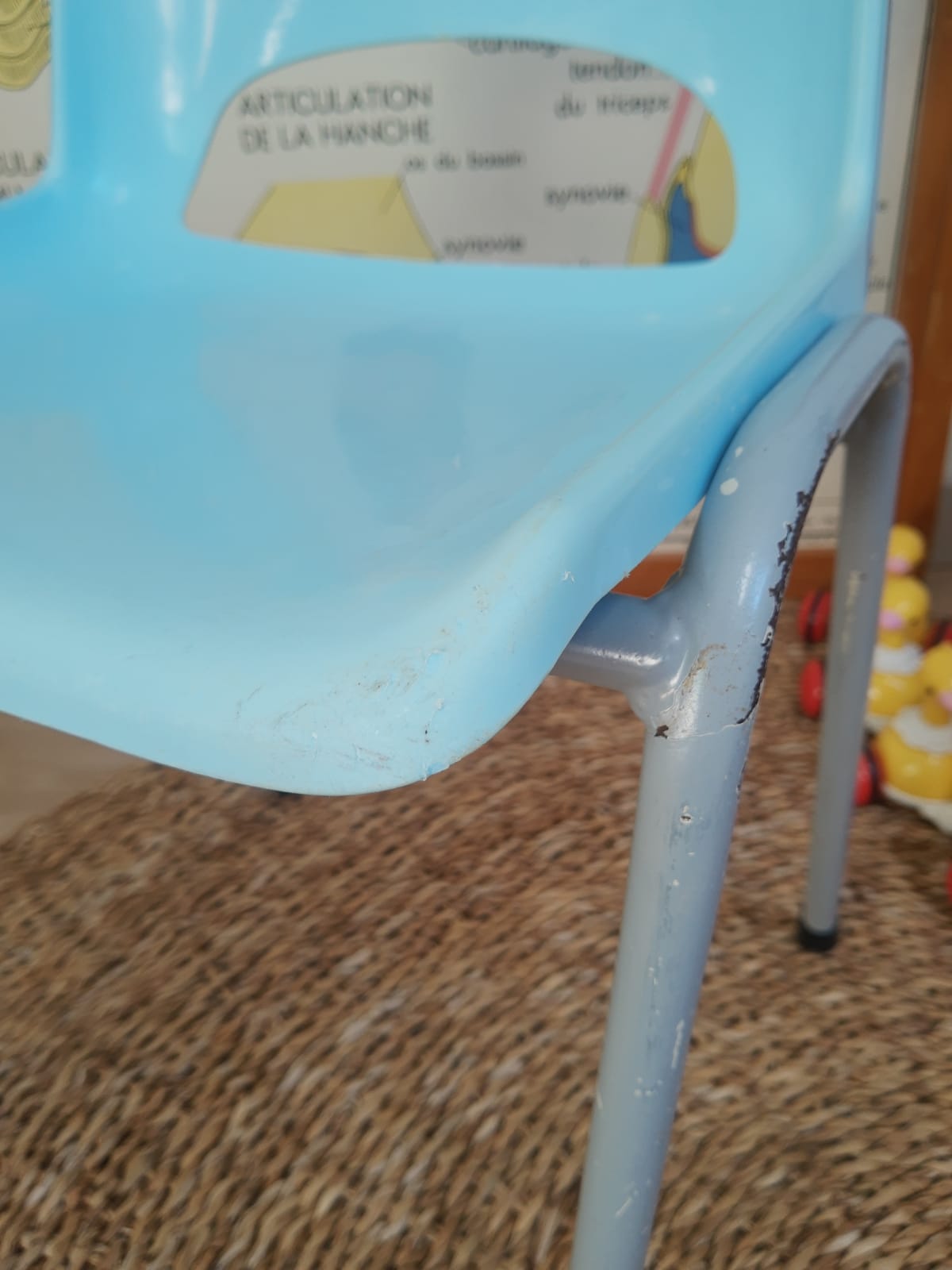 Plastic chair school children Brunswick Roger Bontemps - vintage
