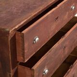Ancienne commode rouge marron (vers 1920)