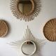 Sun vintage 70 cm braided rattan mirror