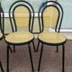 Lot of 4 black bistro chairs