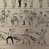 Lithograph engraving on fencing of 1897