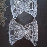 Paire de bougeoir ancien en cristal d'arques