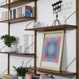 1960 vintage Scandinavian teak shelf wall system